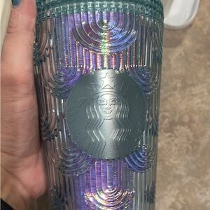 Starbucks Teal and Purple Reflective Tumbler